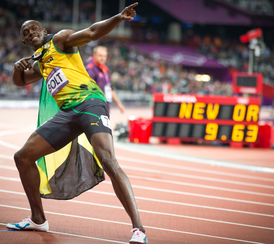 Usain Bolt won medals in the Olympics wallpaper 960x854
