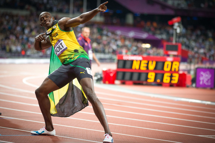Das Usain Bolt won medals in the Olympics Wallpaper