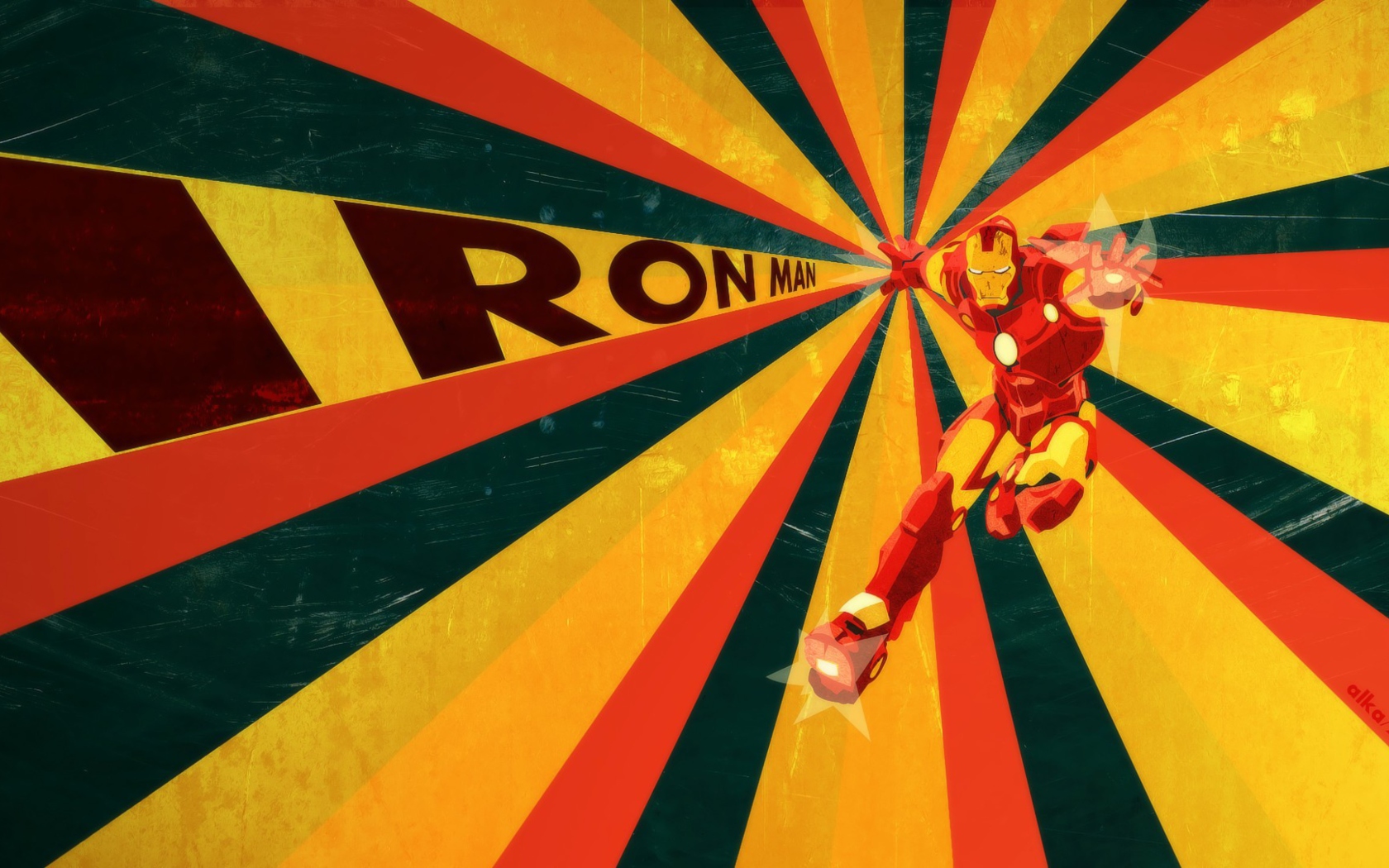 Screenshot №1 pro téma Retro Ironman Art 1680x1050