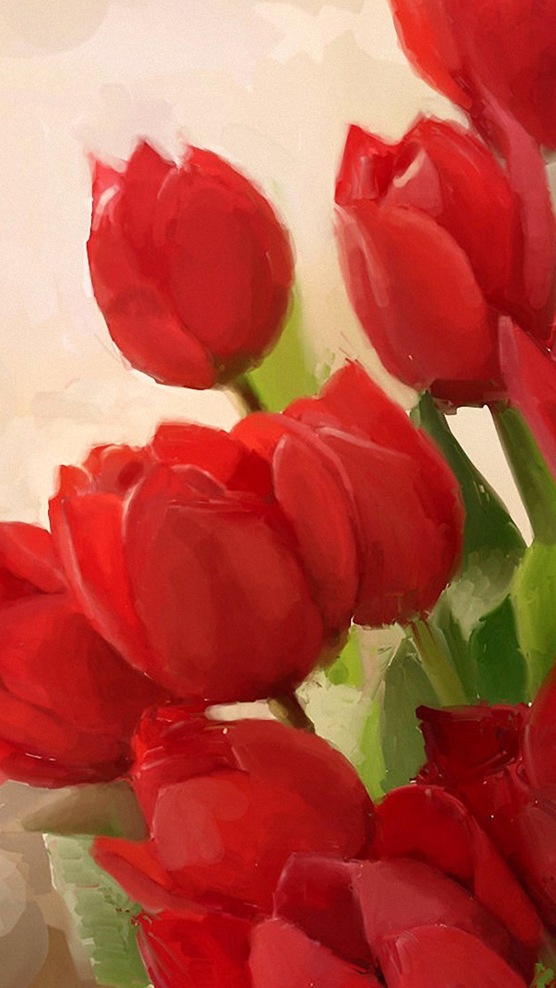 Sfondi Art Red Tulips 1080x1920
