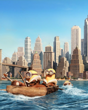 Das Minions in New York Wallpaper 176x220