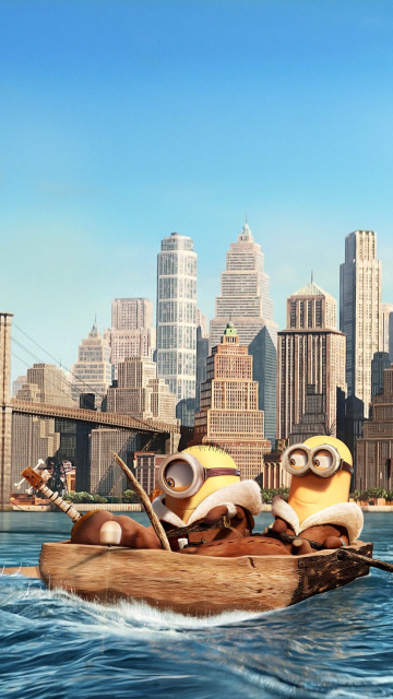 Minions in New York wallpaper 360x640