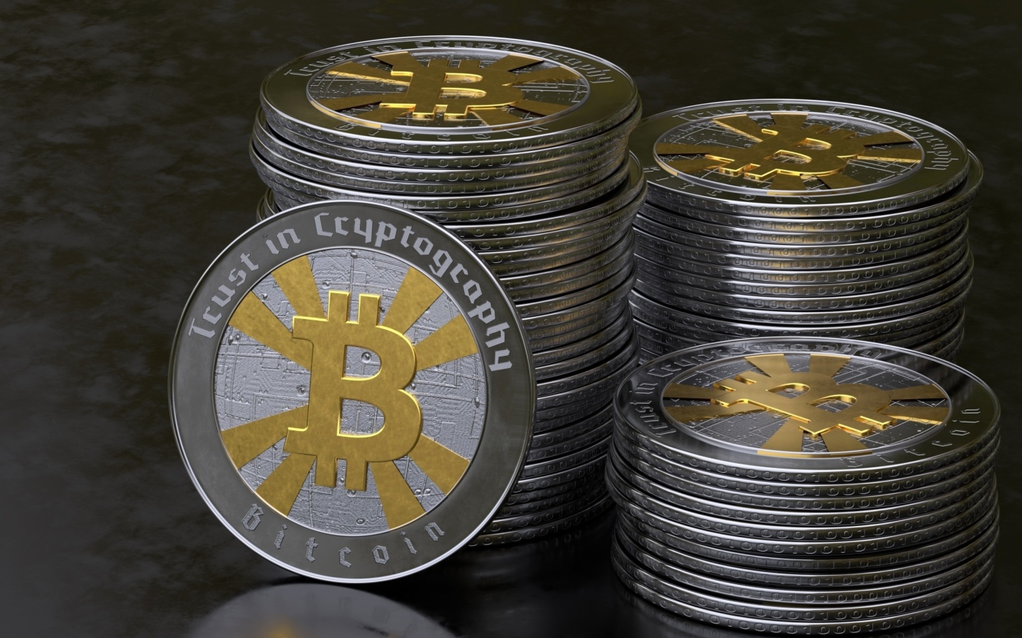 Das Bitcoin Blockchain, Trust in Cryptography Wallpaper 1440x900