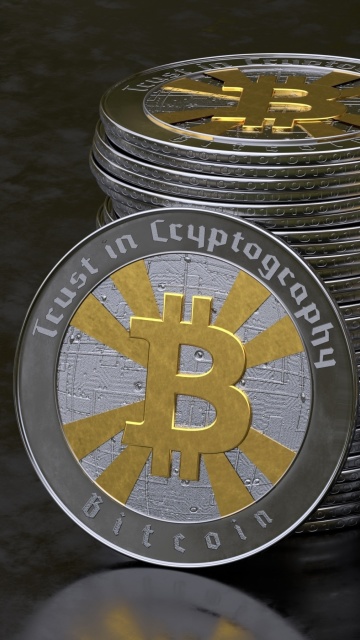 Das Bitcoin Blockchain, Trust in Cryptography Wallpaper 360x640