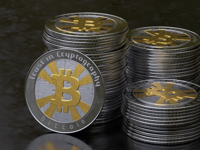 Das Bitcoin Blockchain, Trust in Cryptography Wallpaper 640x480