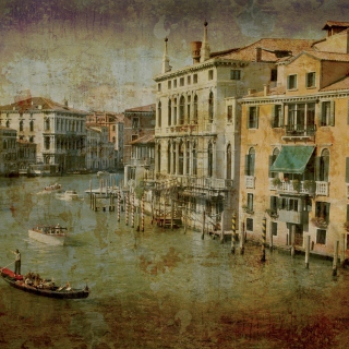 Venice Retro Card - Obrázkek zdarma pro 128x128