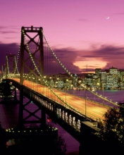 Обои San Francisco Bridge California 176x220