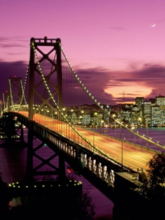 Fondo de pantalla San Francisco Bridge California 240x320