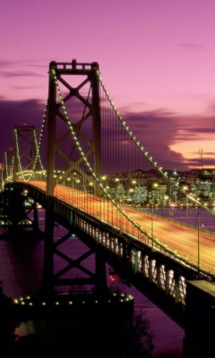 Das San Francisco Bridge California Wallpaper 240x400