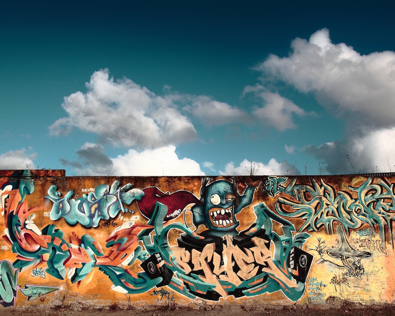 Das Graffiti Street Art Wallpaper 1280x1024