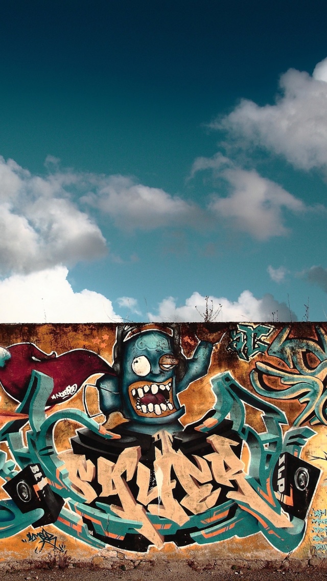 Das Graffiti Street Art Wallpaper 640x1136