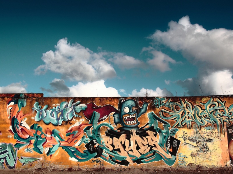 Das Graffiti Street Art Wallpaper 800x600