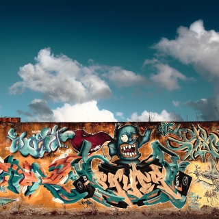 Kostenloses Graffiti Street Art Wallpaper für iPad mini
