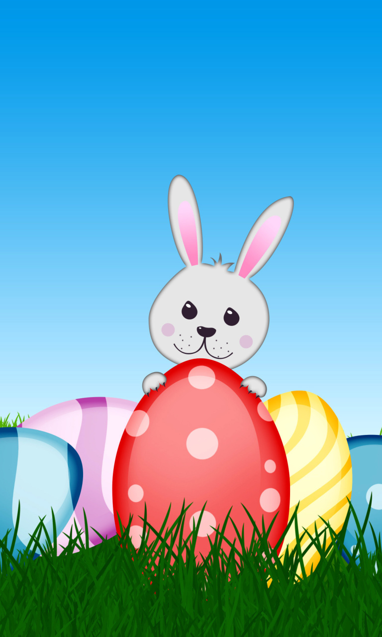Das Easter bunny Wallpaper 768x1280