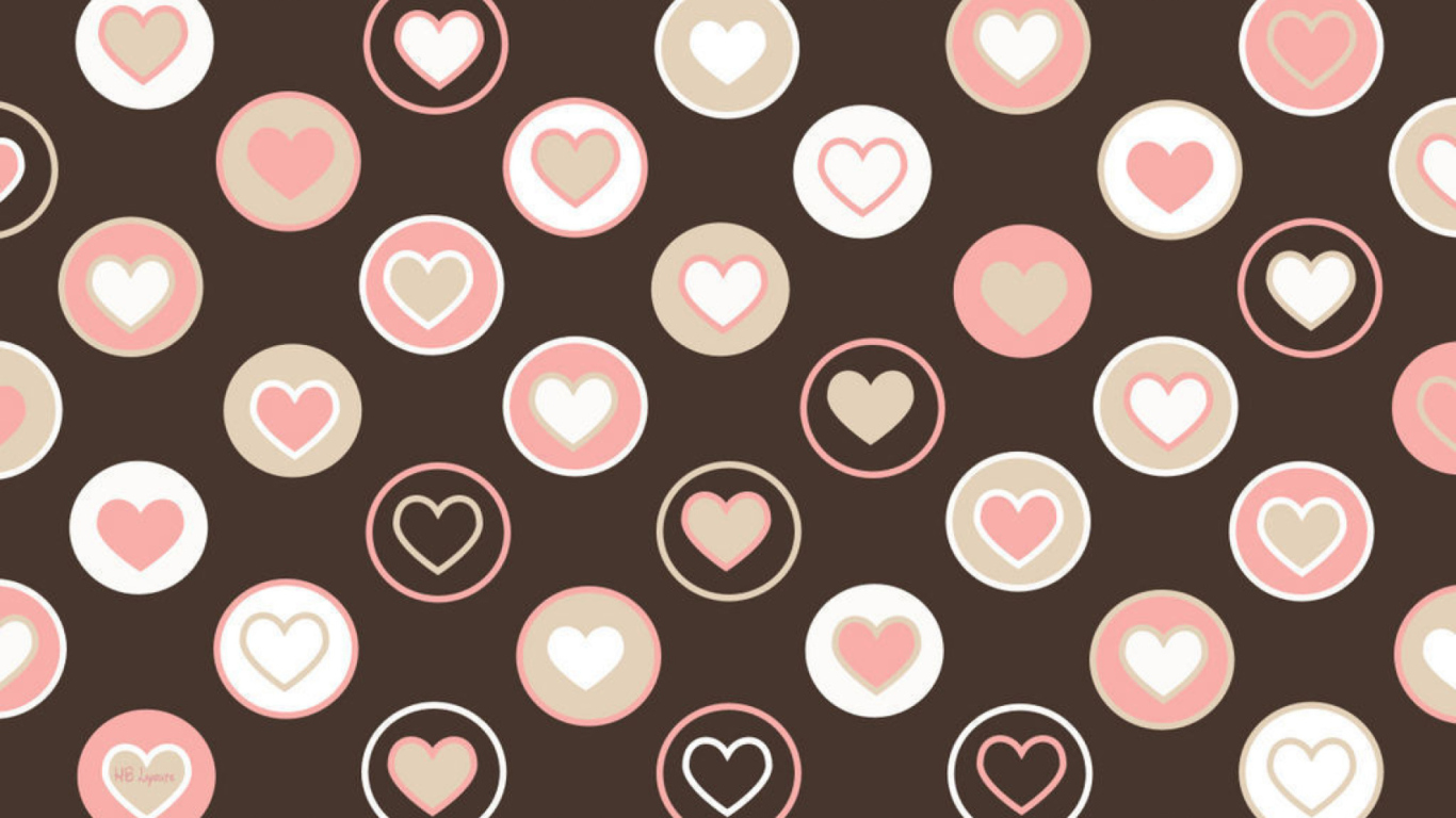 Das Pink Hearts Wallpaper 1366x768