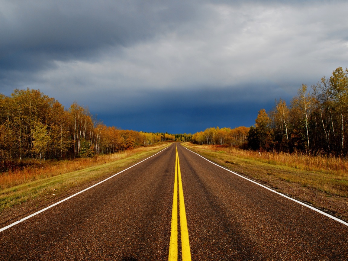 Autumn Road wallpaper 1152x864