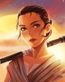 Rey Skywalker Star Wars wallpaper 128x160