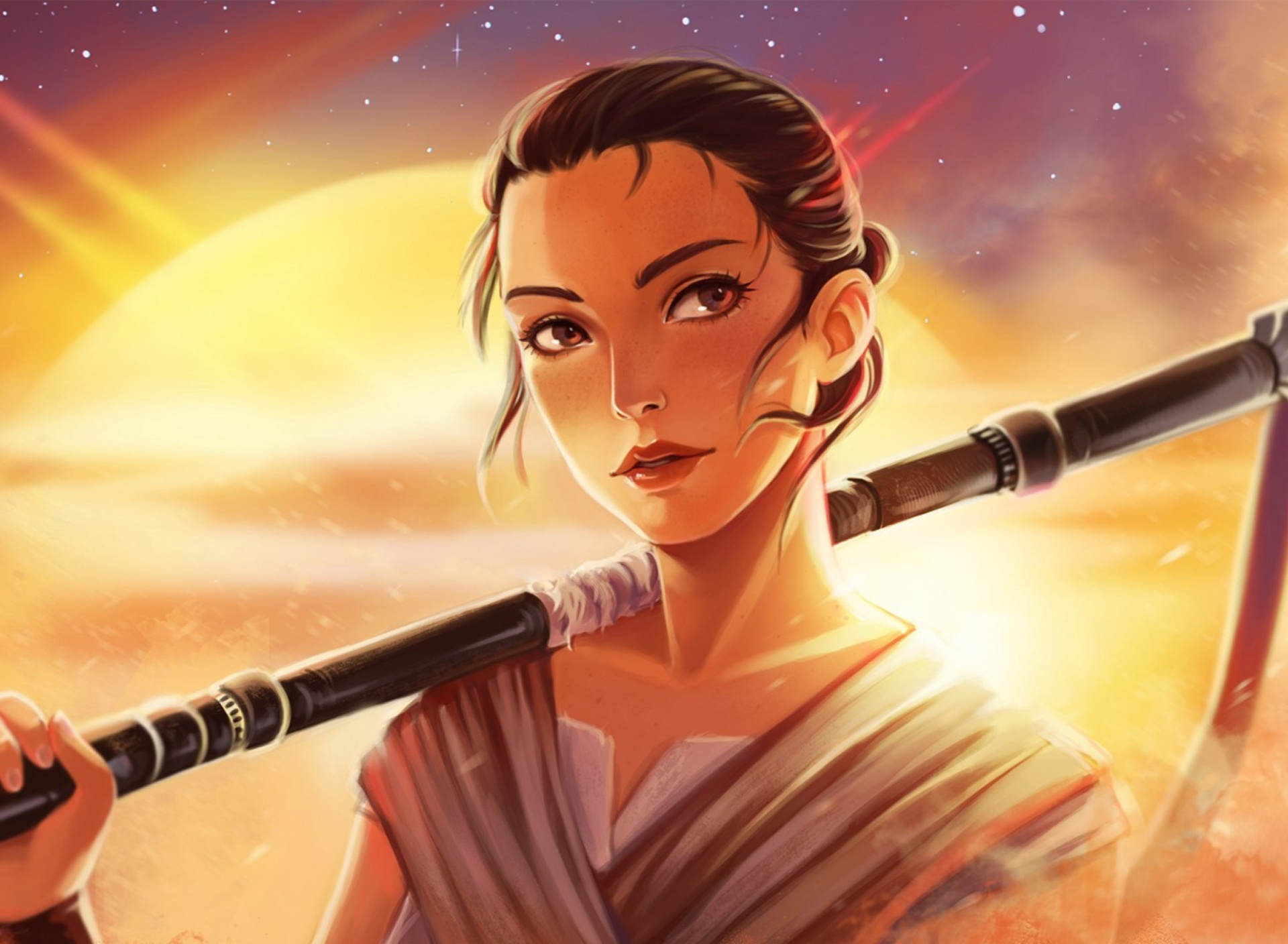 Rey Skywalker Star Wars wallpaper 1920x1408