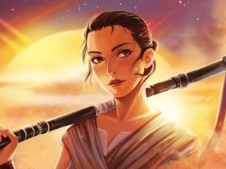 Rey Skywalker Star Wars wallpaper 320x240