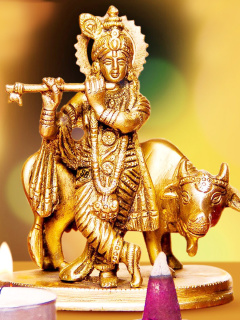 Lord Krishna with Cow screenshot #1 240x320