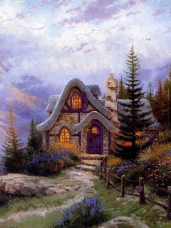 Thomas Kinkade, Sweetheart Cottage screenshot #1 240x320