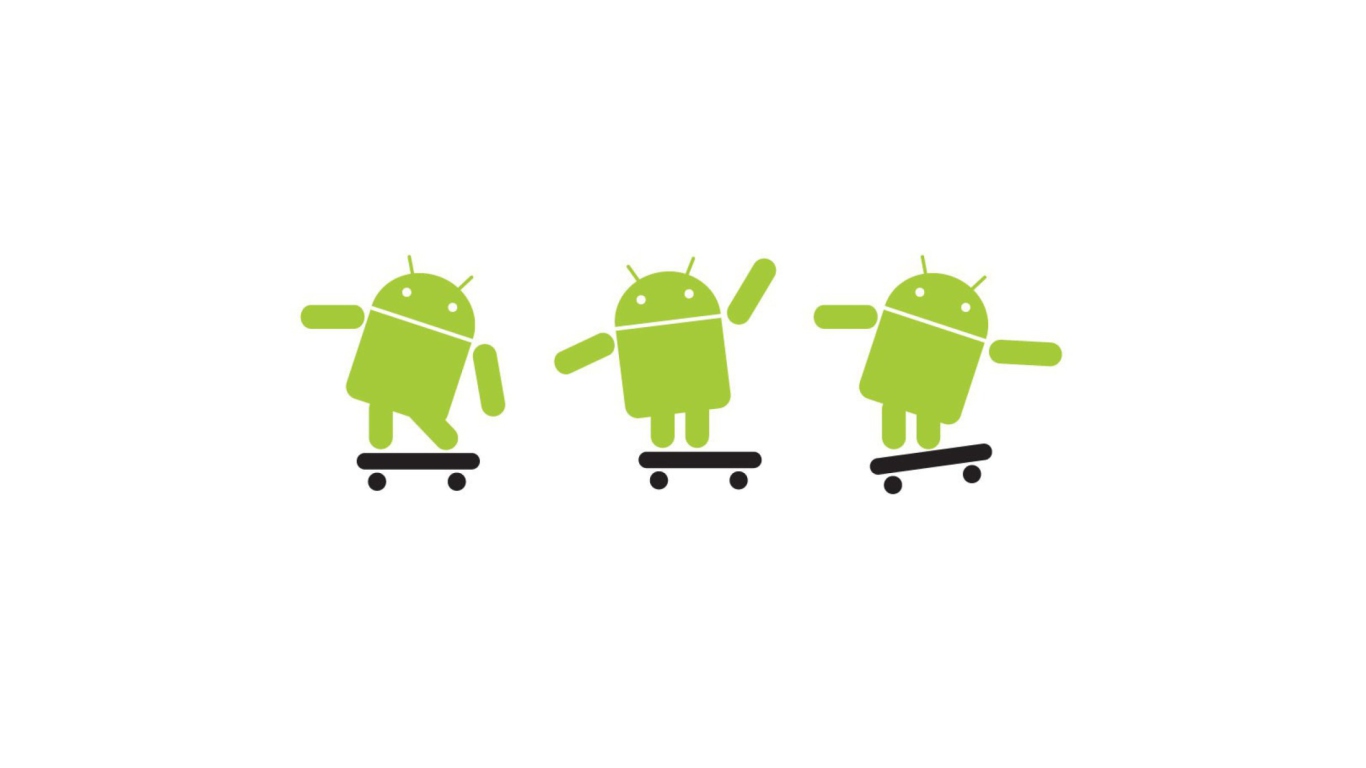 Android Skater wallpaper 1366x768