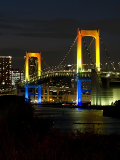 Tokyo Rainbow Bridge wallpaper 240x320