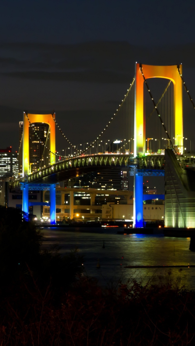 Das Tokyo Rainbow Bridge Wallpaper 640x1136