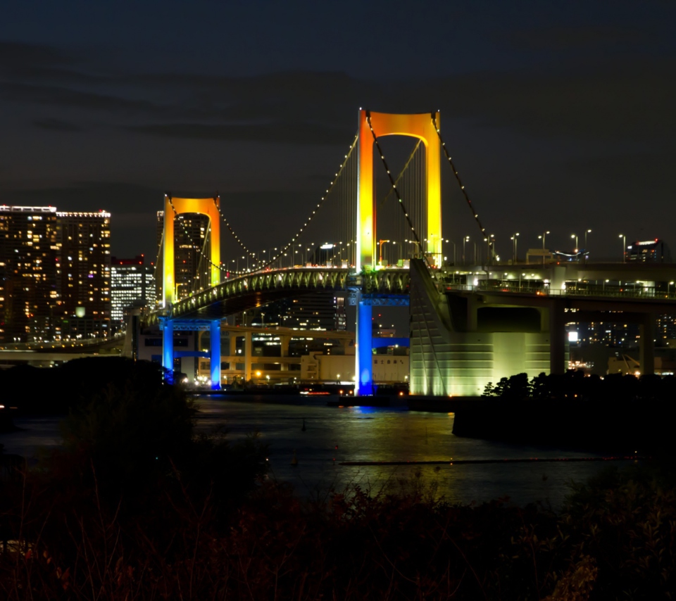 Fondo de pantalla Tokyo Rainbow Bridge 960x854