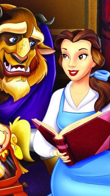 Beauty and the Beast with Friends wallpaper 360x640