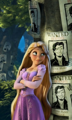 Das Tangled Wanted Reward Wallpaper 240x400