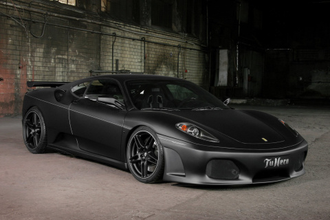 Das Ferrari F430 Black Wallpaper 480x320