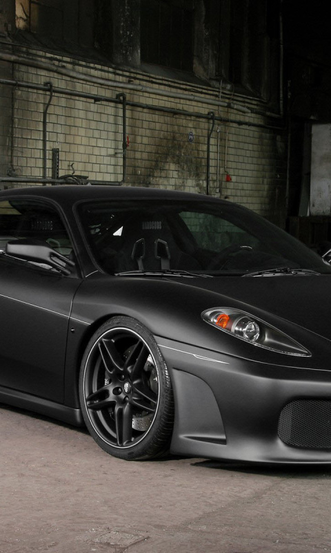 Das Ferrari F430 Black Wallpaper 480x800