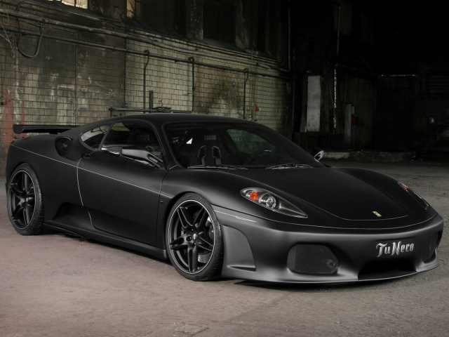 Обои Ferrari F430 Black 640x480