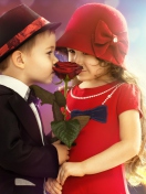 Screenshot №1 pro téma Cute Kids Couple With Rose 132x176