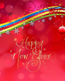 Screenshot №1 pro téma Happy New Year Red Design 128x160