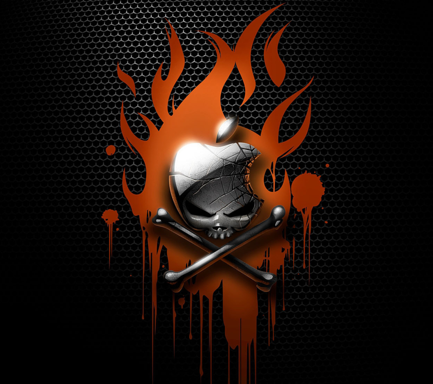 Das Apple On Fire Wallpaper 1440x1280