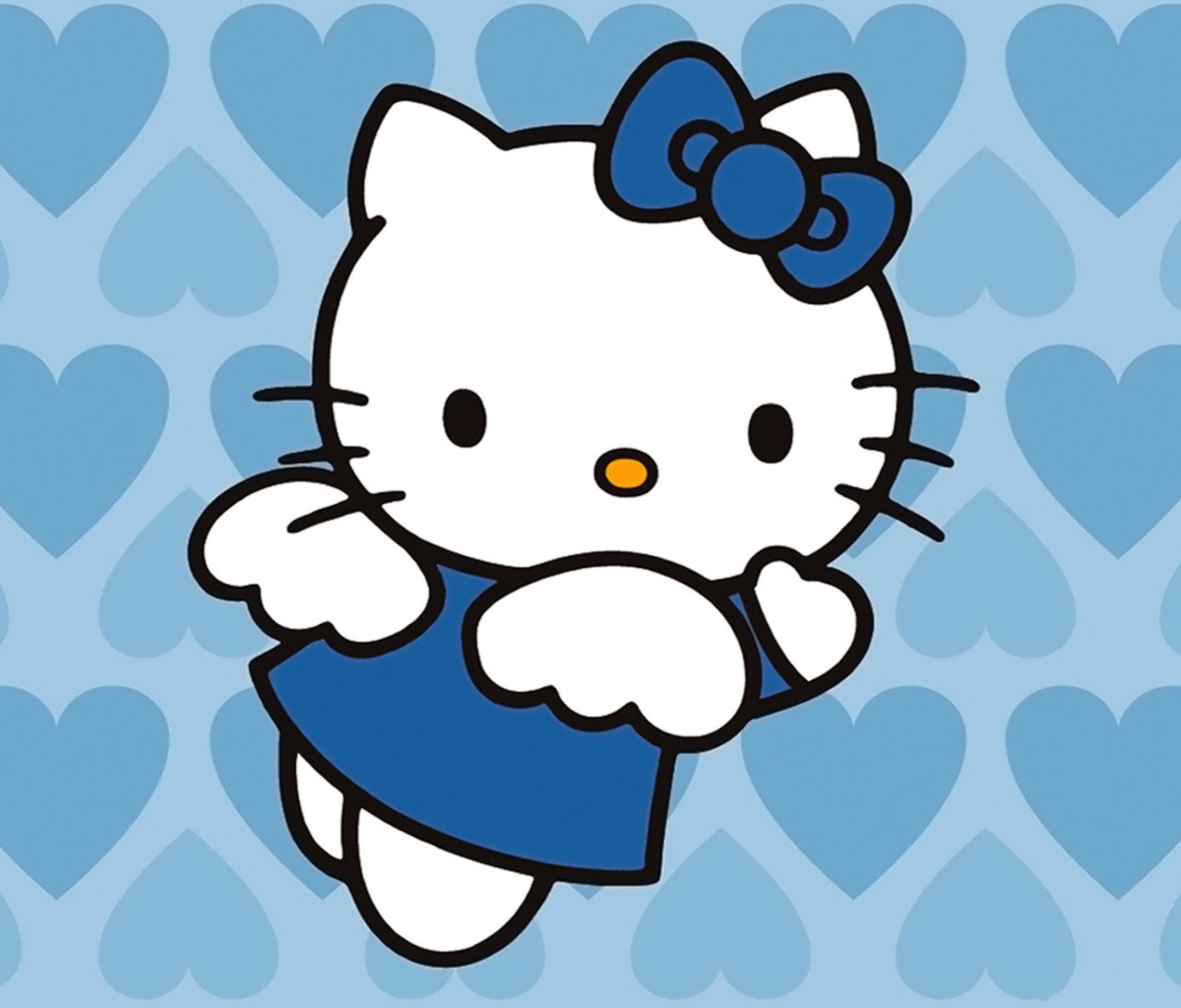 Das Hello Kitty Blue Wallpaper 1200x1024