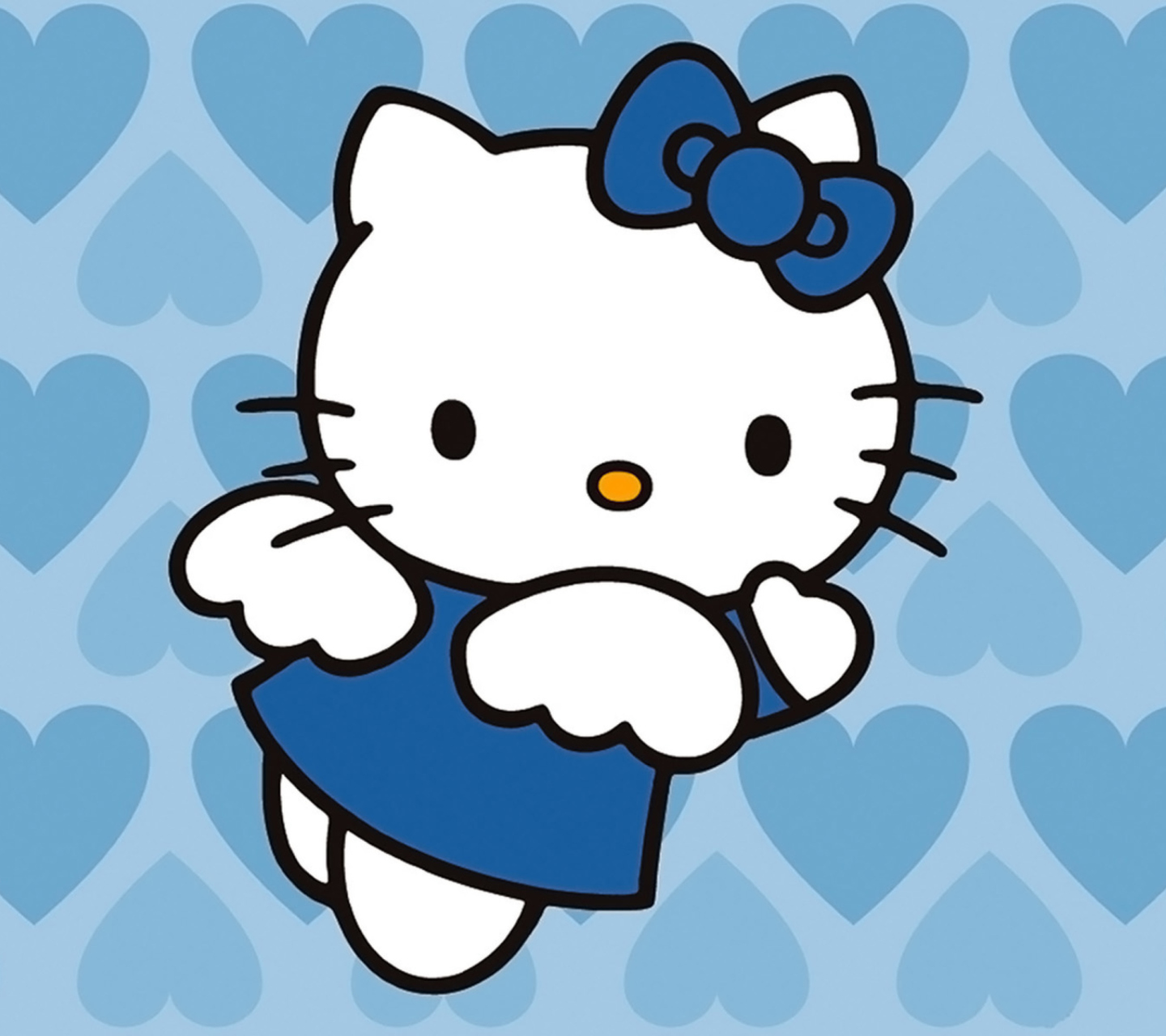Fondo de pantalla Hello Kitty Blue 1440x1280