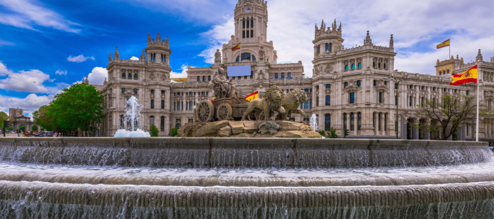 Das Plaza de Cibeles in Madrid Wallpaper 720x320