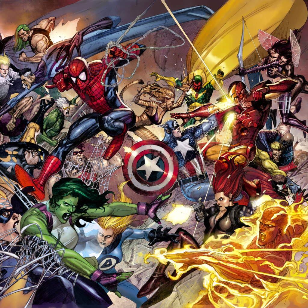 Das Marvel Civil War Wallpaper 1024x1024
