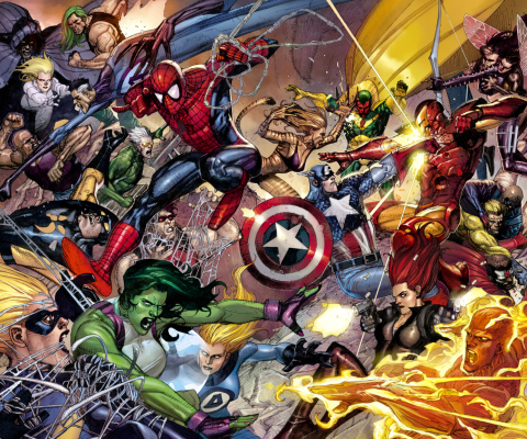 Marvel Civil War wallpaper 480x400