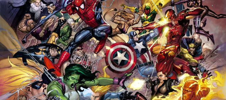 Das Marvel Civil War Wallpaper 720x320
