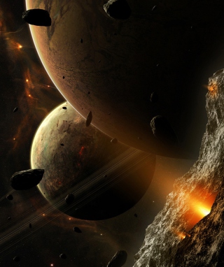 Asteroids And Planets - Obrázkek zdarma pro iPhone 4