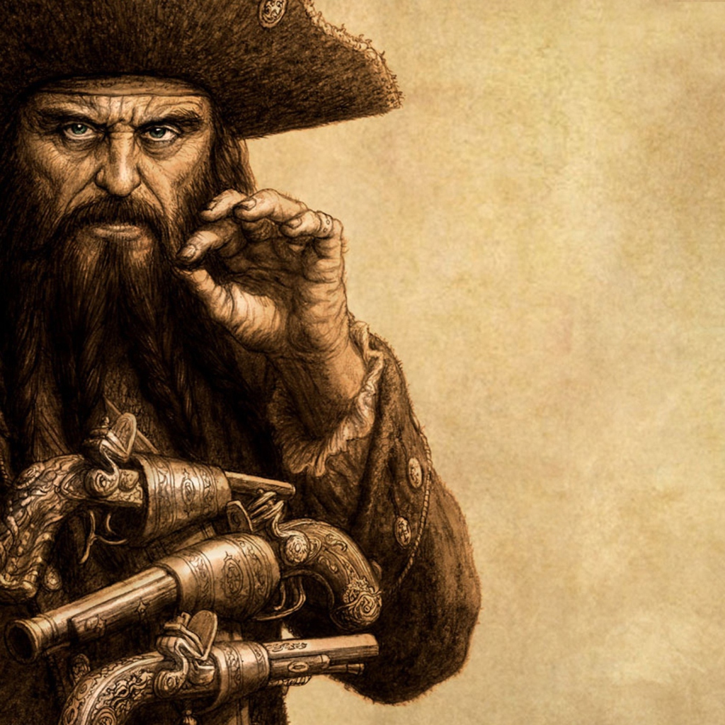 Das Captain Blackbeard Wallpaper 1024x1024