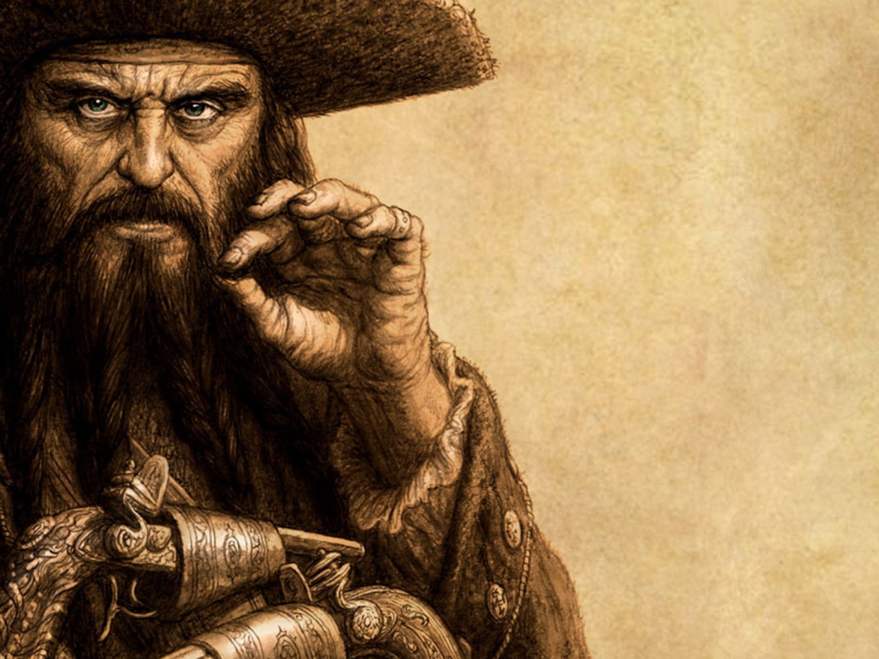 Das Captain Blackbeard Wallpaper 1280x960