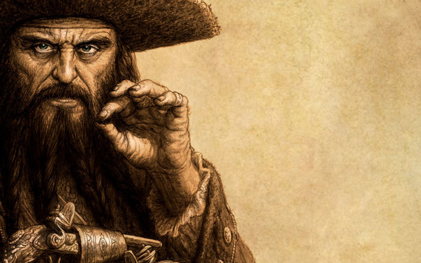 Fondo de pantalla Captain Blackbeard 1440x900