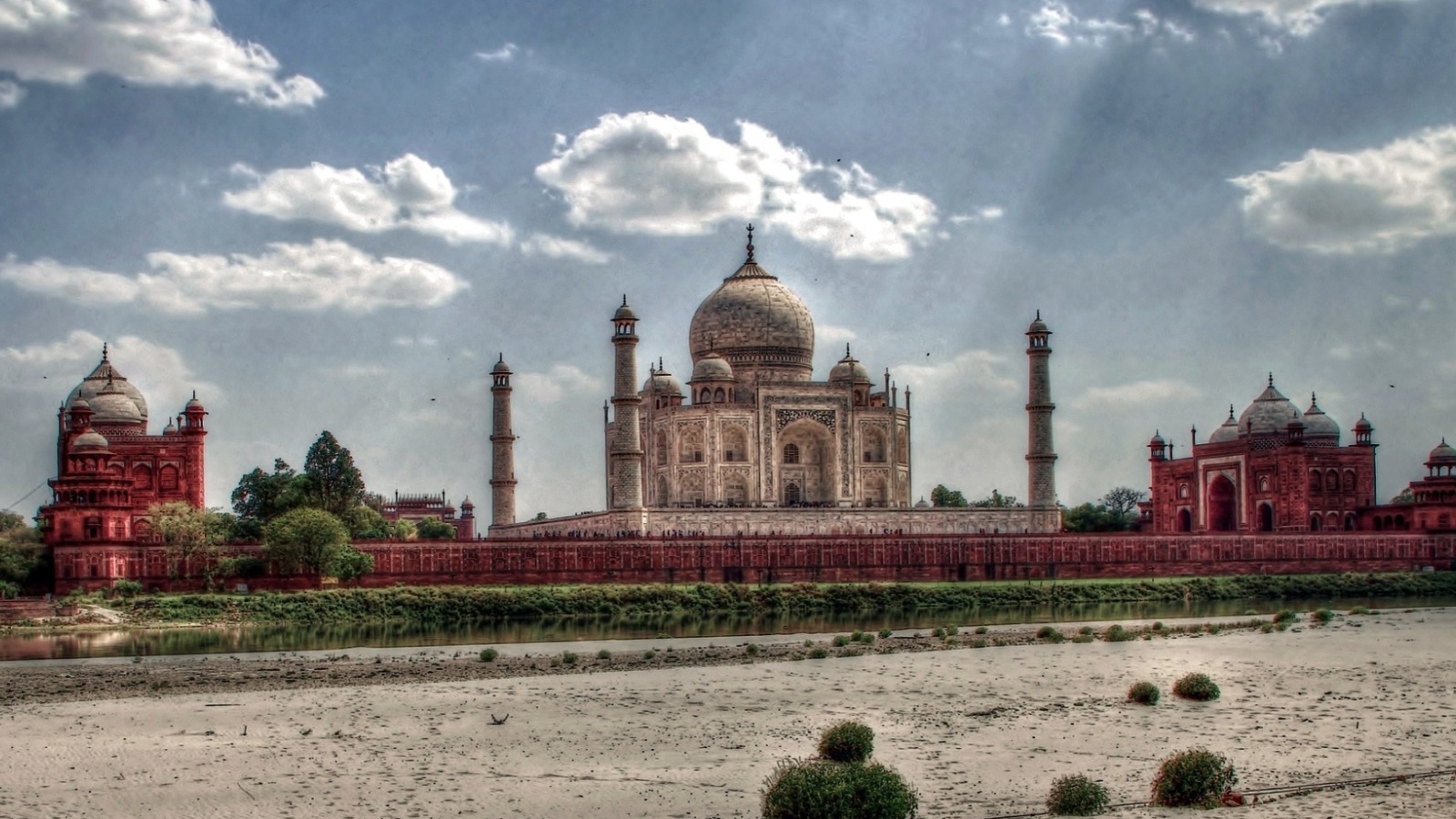 Screenshot №1 pro téma Taj Mahal, India 1600x900