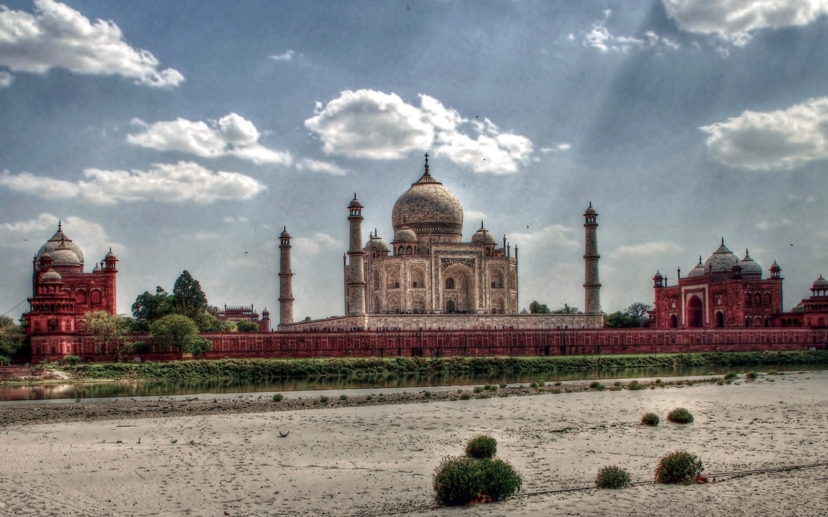 Screenshot №1 pro téma Taj Mahal, India 1680x1050
