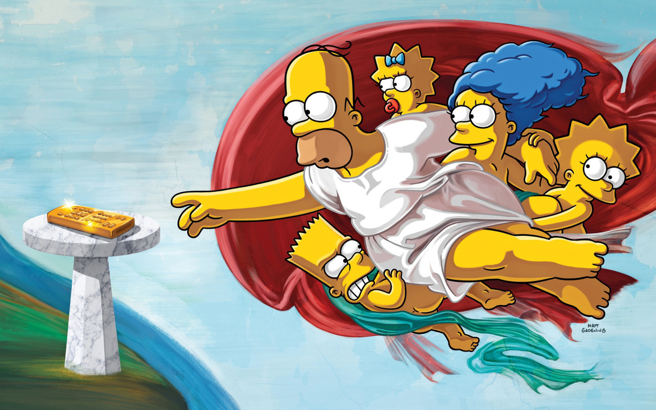 Simpsons HD wallpaper 1280x800